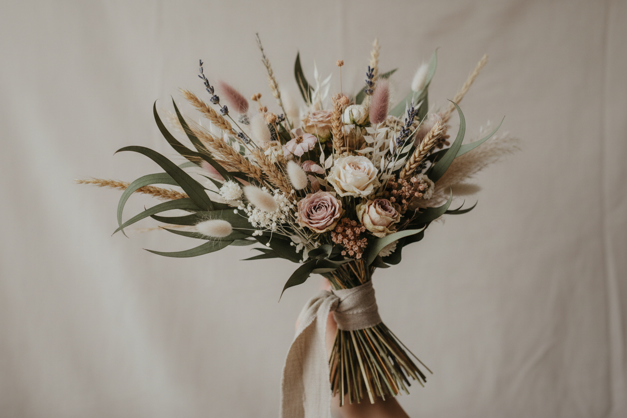Dried & Preserved Wedding Flowers and Bouquets: Timeless Beauty With a Boho, Rustic Vibe
