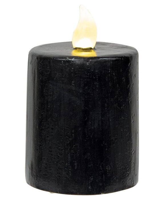 Black Gloss Flame Timer Pillar