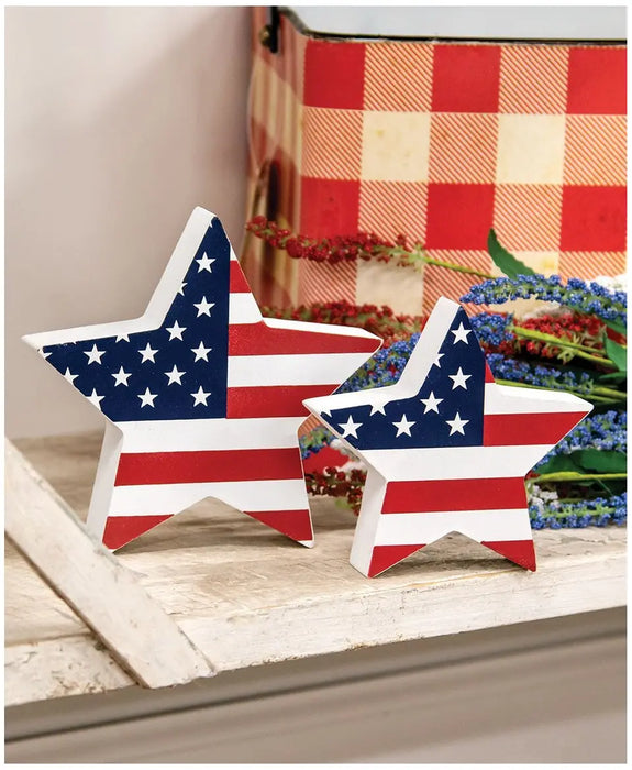 USA Flag Star Sitters, 2/Set