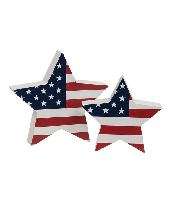USA Flag Star Sitters, 2/Set