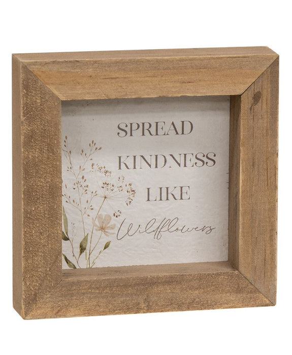 Wildflower Sayings Mini Frame 4" x 4"