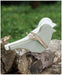 set of two distressed wooden bird sitters farmhouse spring decor