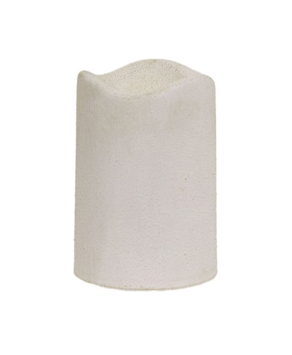 White Cement Timer Pillar Candle