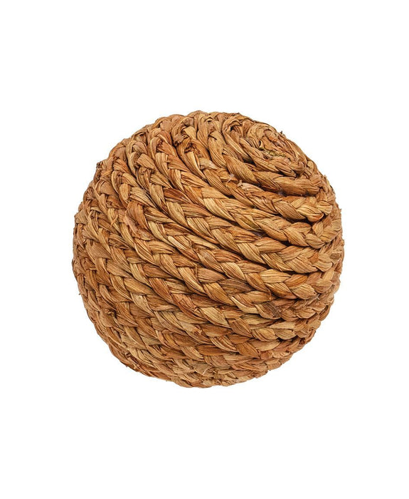 Brown Woven Seagrass Decorative Ball, 4"