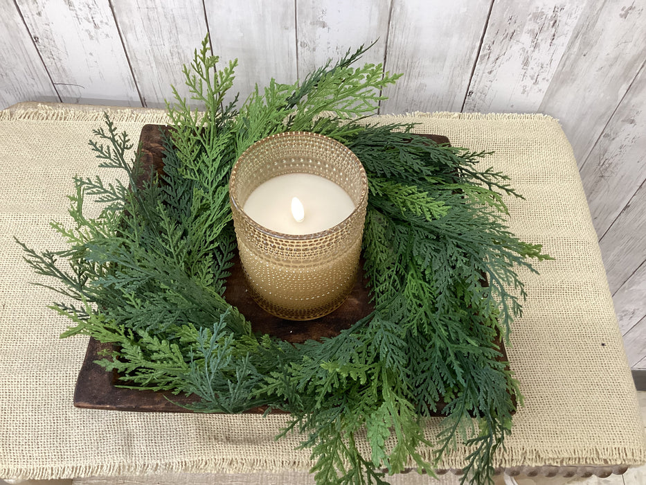 Artificial 6" Cedar Pine Candle Ring