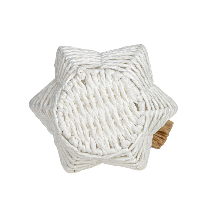 Decorative White Woven Rope Pumpkin, Fall Decor