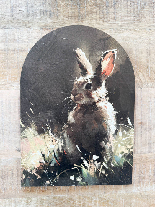 Bunny Arch Wood Sign