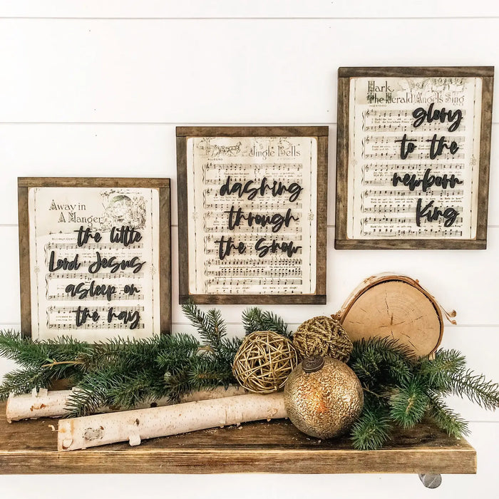 Christmas Carol Vintage Signs