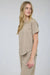 Exposed seam cotton tee women’s casual boutique fashion