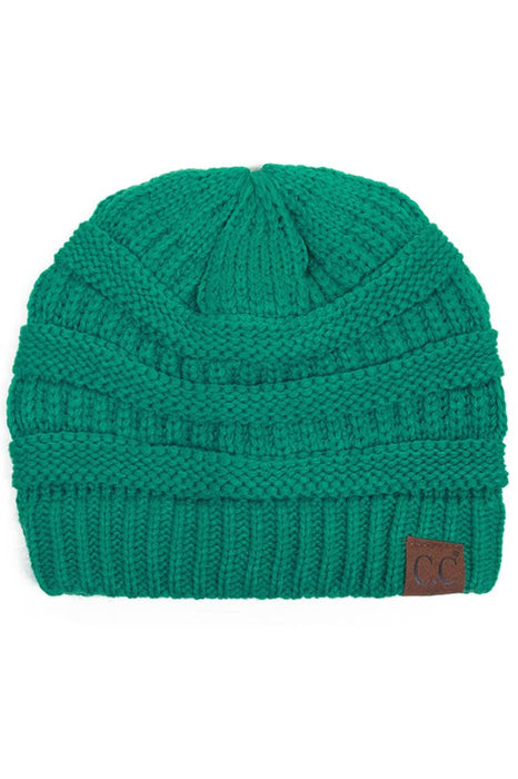 C.C Ribbed Solid Color Beanie