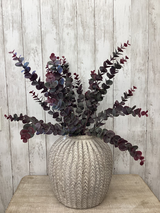 Artificial  Eucalyptus Stems in a  Bundle-Burgundy 27"