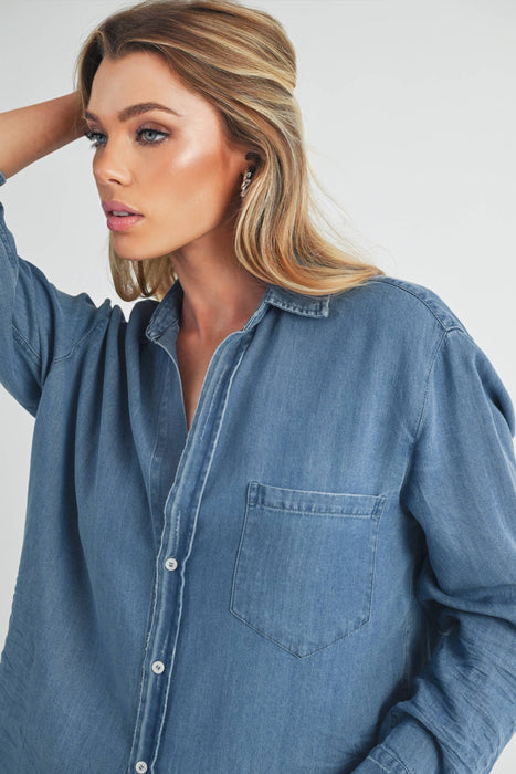 Denim Ottavia  Buttoned Top