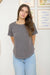 Exposed seam cotton top easy everyday wear summer and fall look