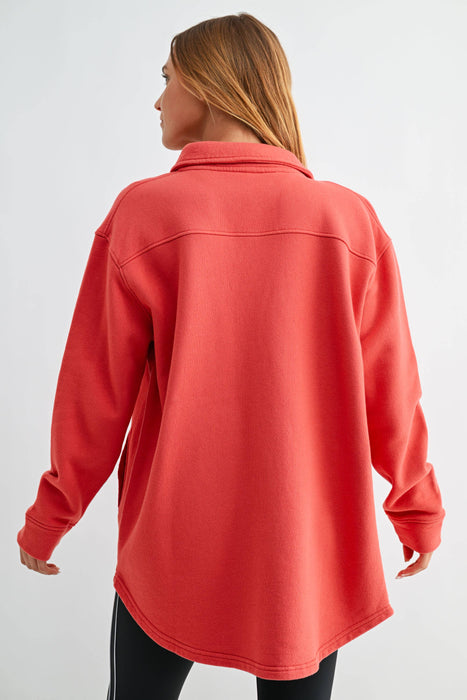 Malibu Snap-On Shacket Jacket for Women with Pockets