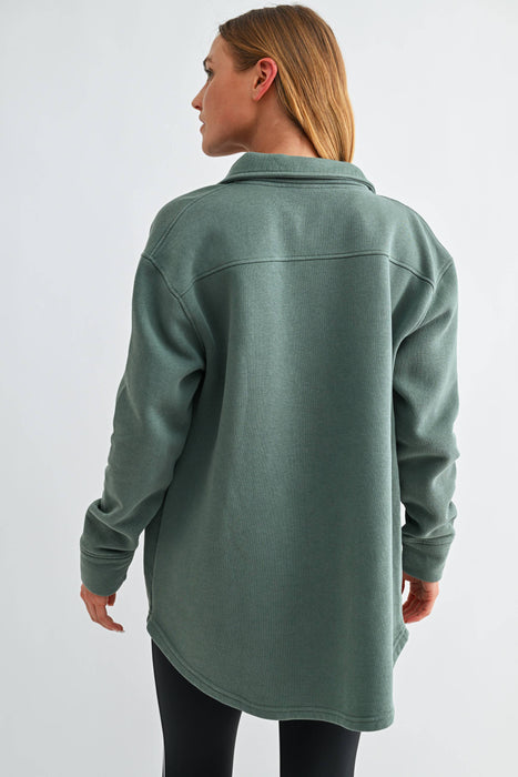 Snap-On Shacket Jacket for Women with Pockets
