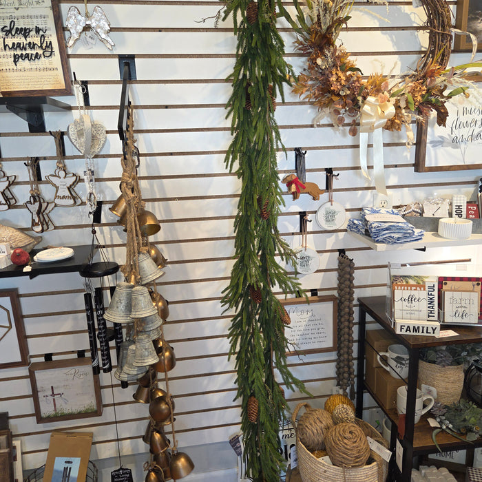 6' Artificial Austrian Pine Real Touch Garland With Eucalyptus