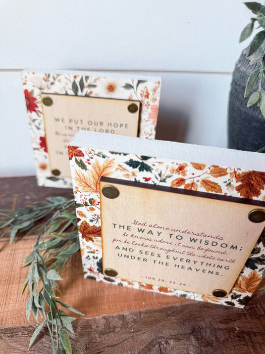 Bible Verse Mini Block Sign