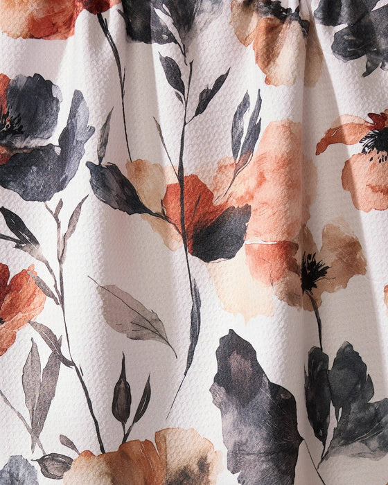 Moody Poppy Geometry Brand Tea Towel