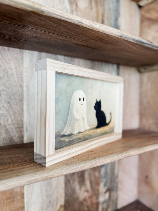 Ghost and Kitten | Halloween Decor