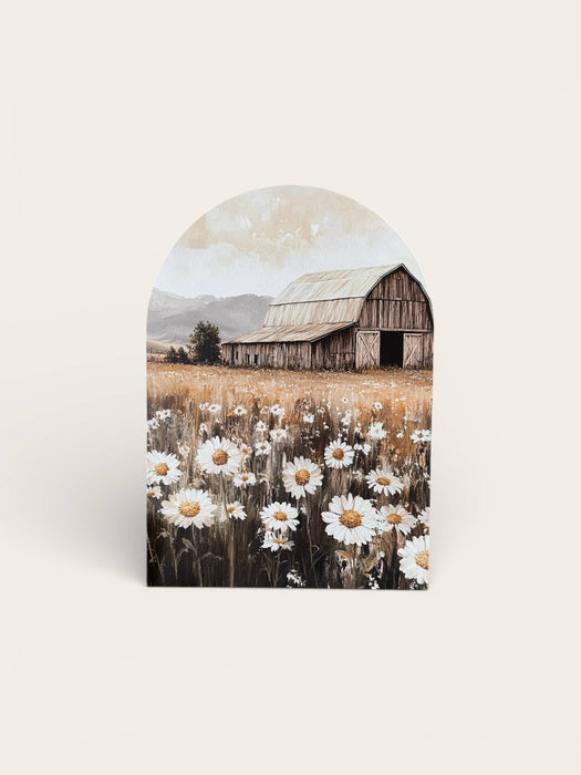 Summer Barn wood arch farmhouse shelf decor at Heartland Store MN in Lewiston Minnesota