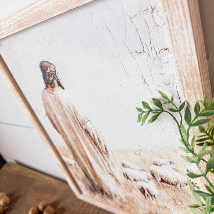 Jesus with Sheep Wall Art Print