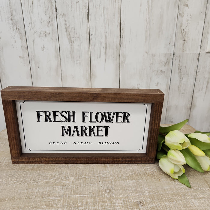 Fresh Flower Market Handmade Sign