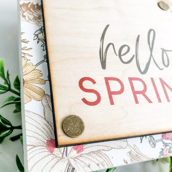 Hello Spring Mini Wood Sign