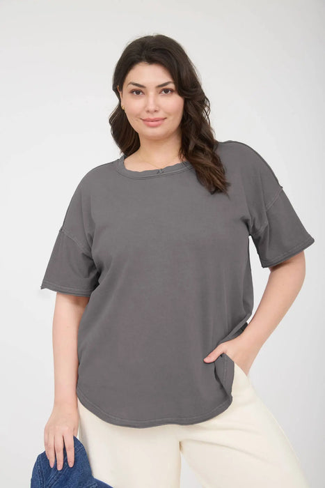 Women’s curvy cotton tee lightweight summer essential top