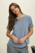 Everyday casual cotton shirt exposed seam detail front view
