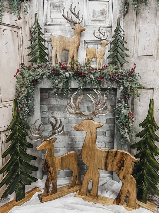 Wooden Reindeer  Christmas Decoration 15x24in