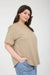 Plus size minimalist knit t shirt breathable cotton fabric