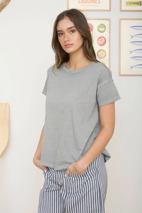 Soft breathable cotton top styled with denim