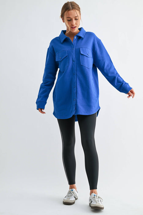 Malibu Snap-On Shacket Jacket for Women with Pockets
