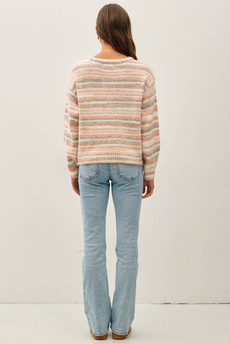 SOFT MULTI COLOR STRIPED SWEATER