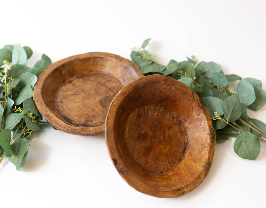 Handmade 11" Round Wood Bowl