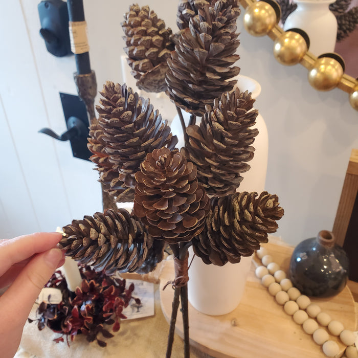 Artificial 19" Indoor/Outdoor Pine Cones UV Treated