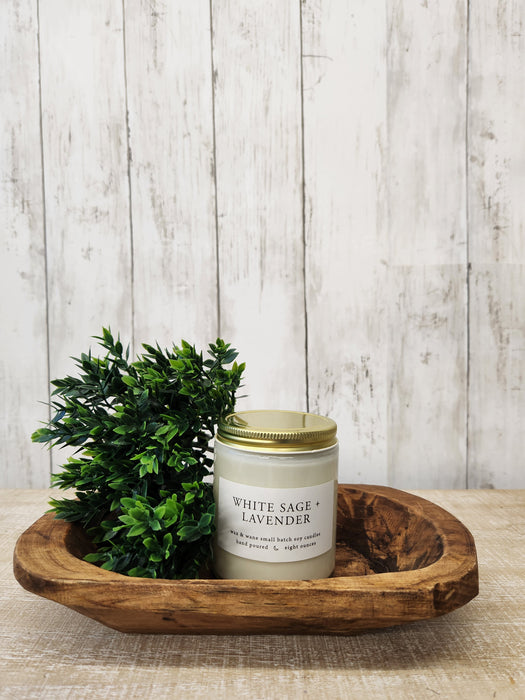 White Sage + Lavender Modern Soy Candle