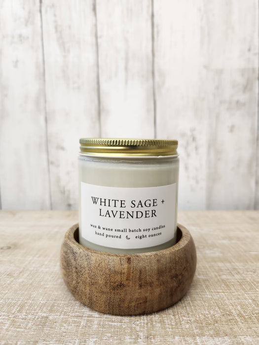 White Sage + Lavender Modern Soy Candle