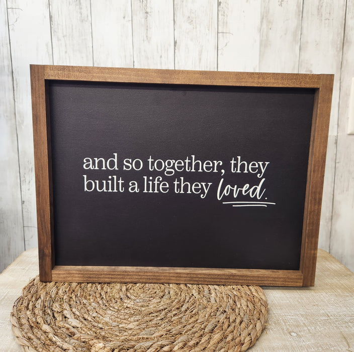 And so together handmade Wood Sign