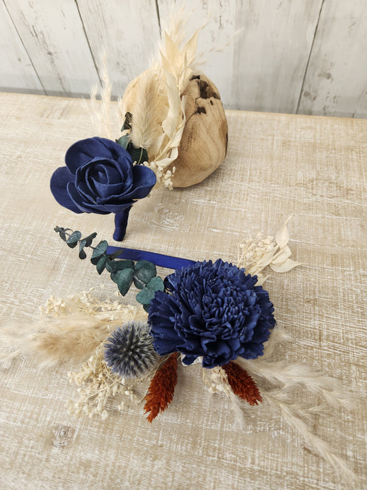 Dried flower corsage and/or boutonniere option 2