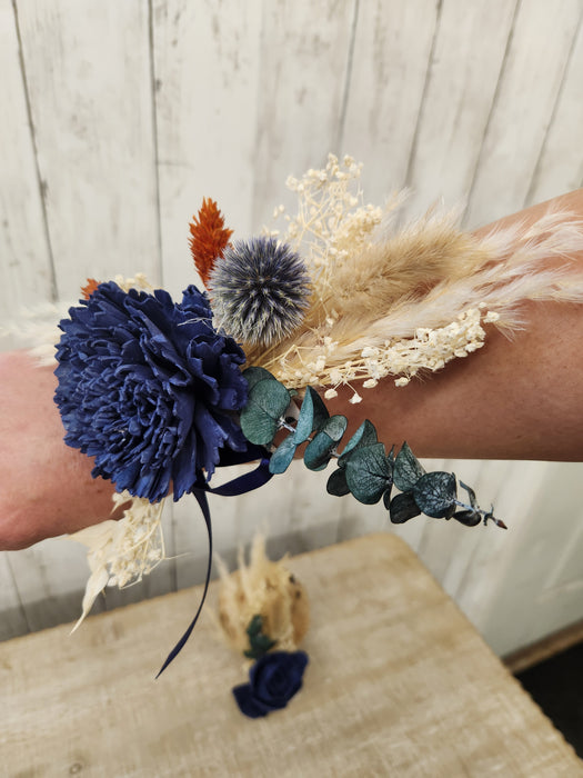 Dried flower corsage and/or boutonniere option 2