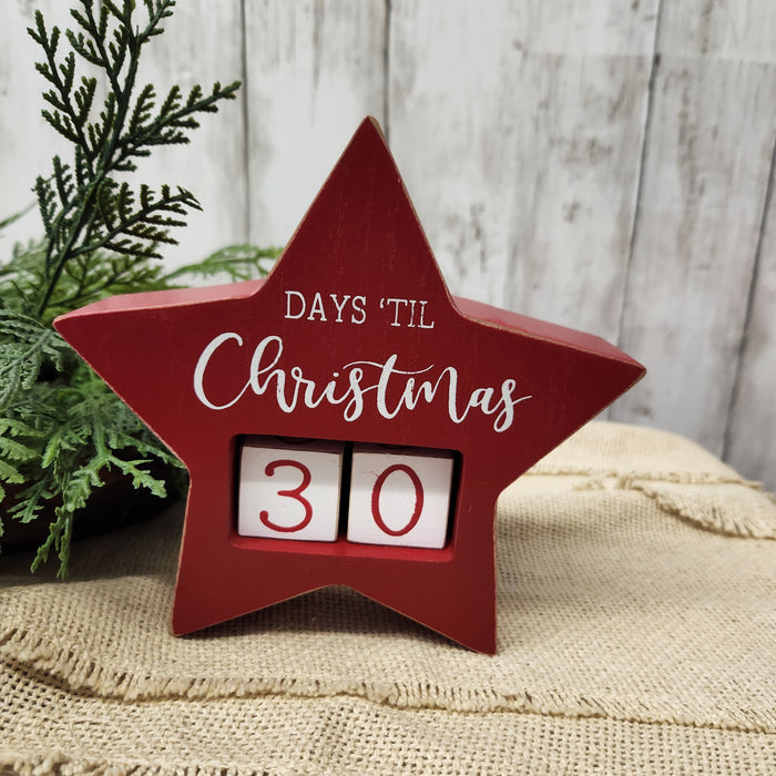 Days Until Christmas Star Countdown