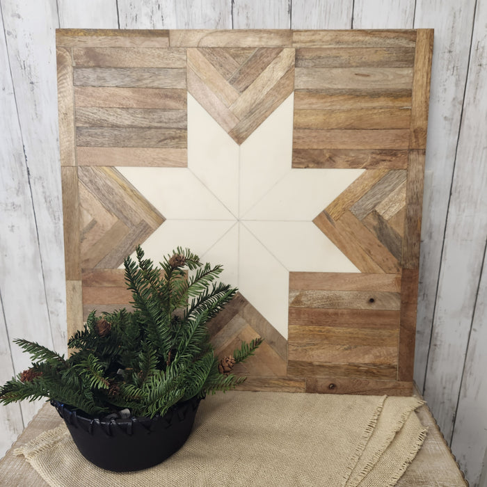 Wooden Star Quilt Wall Art