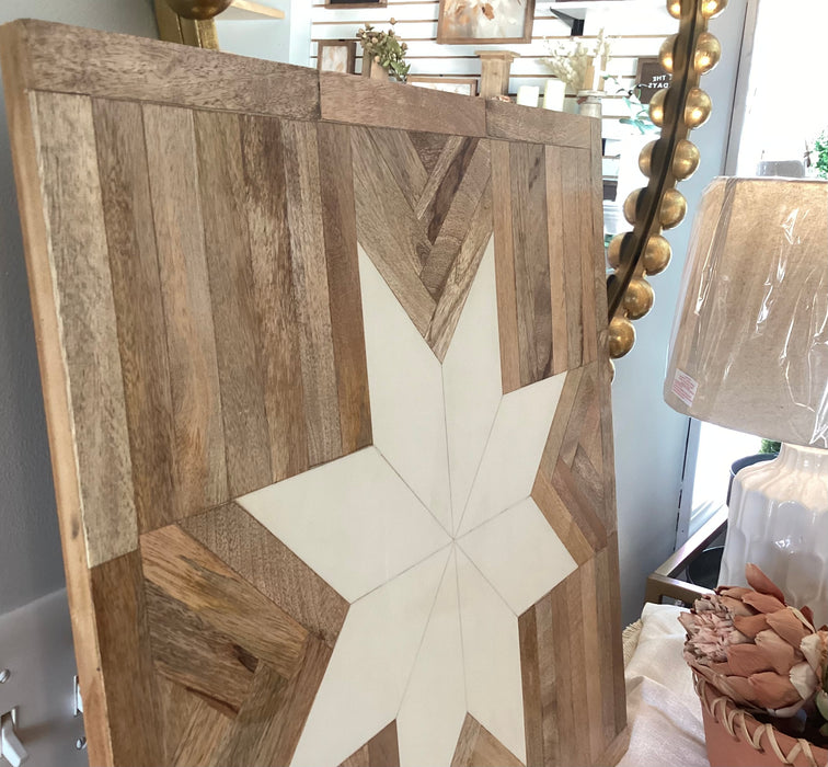 Wooden Star Quilt Wall Art