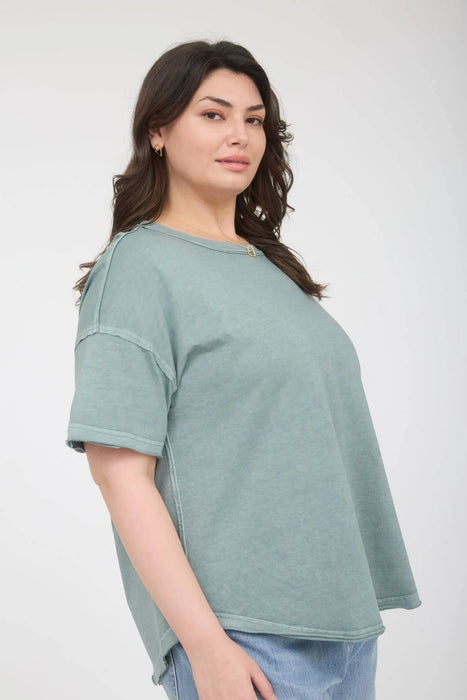 Soft relaxed fit knit tee women’s plus size summer staple