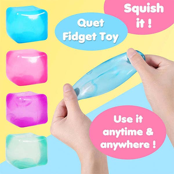 SugarSqueez Cube Squishy Fidget Sugar Stress Ball Assorted Colors