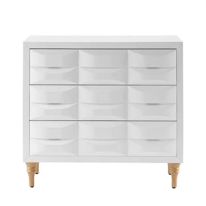 White 3 Drawer Chest