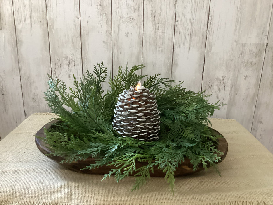 MOVING FLAME PINECONE CANDLE