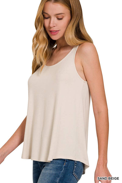 Flowy Rayon Sleeveless Tank Top