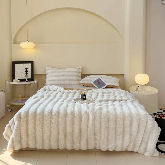 Ultra Soft Faux Rabbit Fur Throw Blanket – Queen Size (60" x 80") – Available in 3 Colors | Heartland Store MN